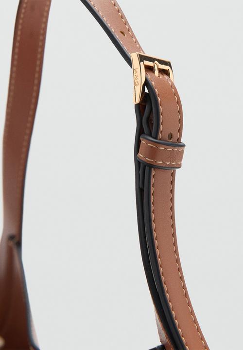 MANGO - Elise Shoulder Bag - Medium Brown