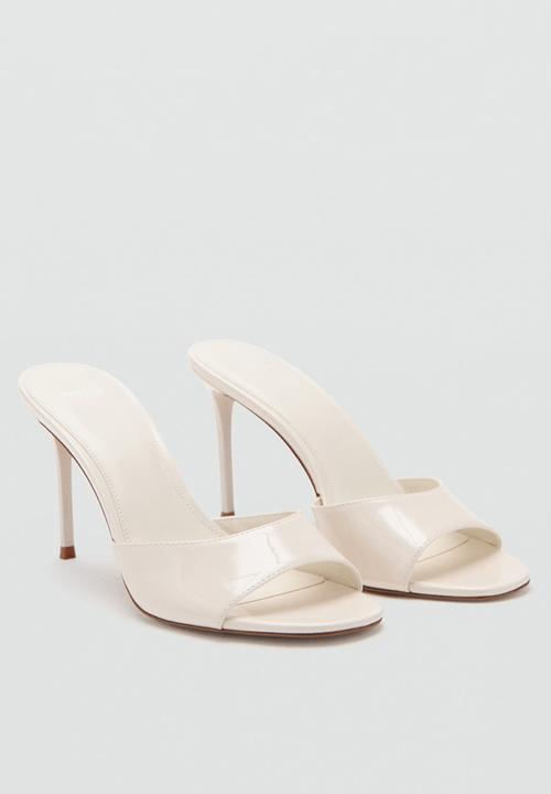 MANGO - Clau open toe mule - white