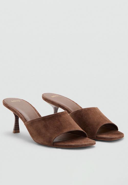 MANGO - Lan open toe mule - dark brown