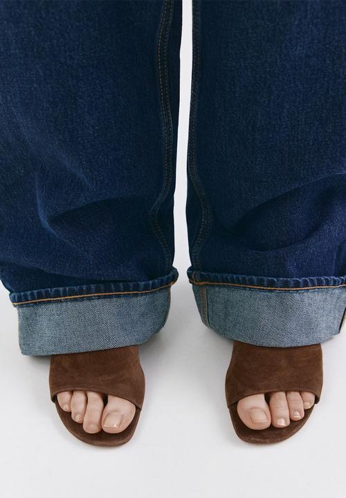 MANGO - Lan open toe mule - dark brown
