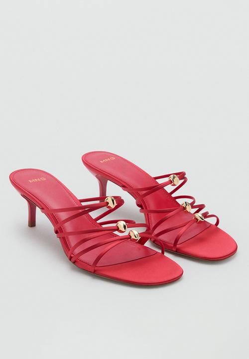 MANGO - Tri open toe mule - red