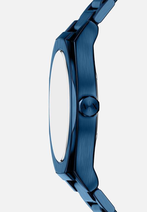 Armani Exchange - Armani Exchange AX4299 Sync Three-Hand Day-Date Watch - Blue