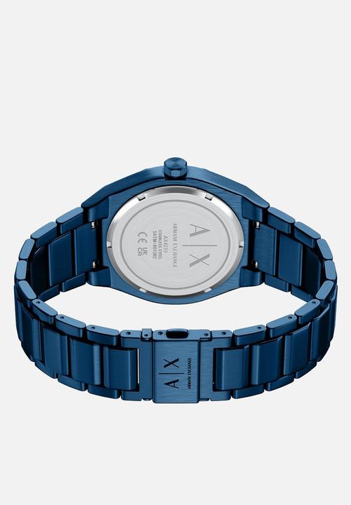Armani Exchange - Armani Exchange AX4299 Sync Three-Hand Day-Date Watch - Blue