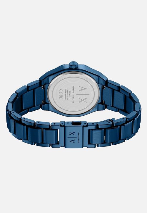 Armani Exchange - Armani Exchange AX6032 Sync Three-Hand Day-Date Watch - Blue