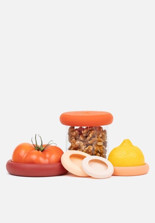 Foodhuggers - Food Huggers Silicone Airtight Food Covers Set of 5 - Terra Cotta