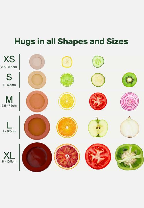 Foodhuggers - Food Huggers Silicone Airtight Food Covers Set of 5 - Terra Cotta