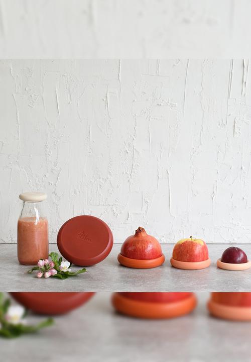 Foodhuggers - Food Huggers Silicone Airtight Food Covers Set of 5 - Terra Cotta