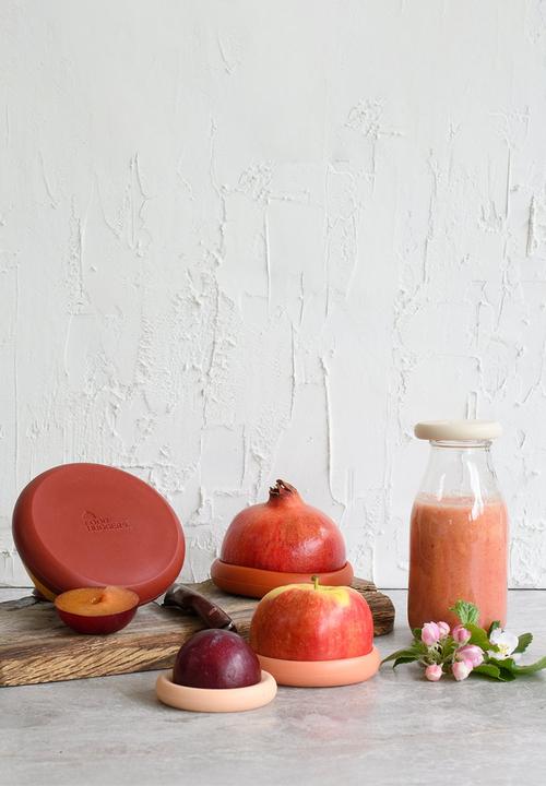 Foodhuggers - Food Huggers Silicone Airtight Food Covers Set of 5 - Terra Cotta
