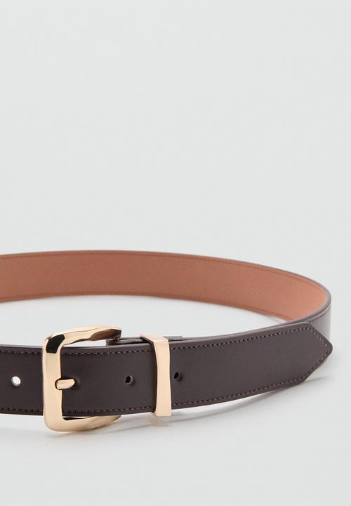 MANGO - Valeta Belt - Dark Brown