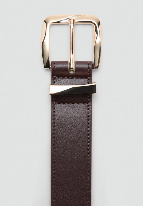 MANGO - Valeta Belt - Dark Brown