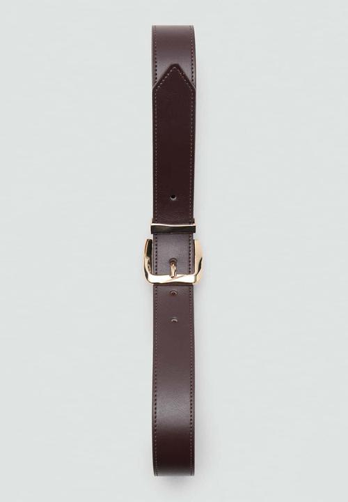 MANGO - Valeta Belt - Dark Brown
