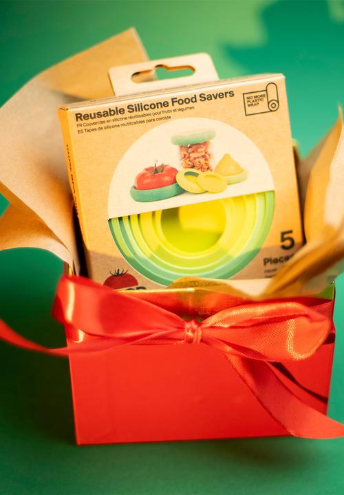 Foodhuggers - Food Huggers Silicone Airtight Food Covers Set of 5 - Sage Green