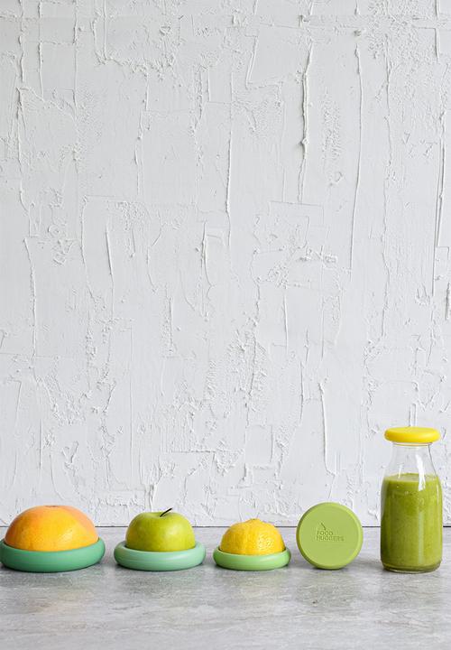 Foodhuggers - Food Huggers Silicone Airtight Food Covers Set of 5 - Sage Green