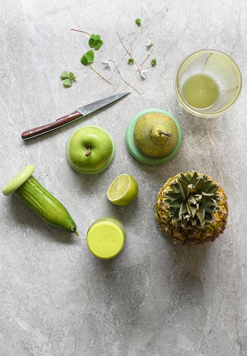 Foodhuggers - Food Huggers Silicone Airtight Food Covers Set of 5 - Sage Green