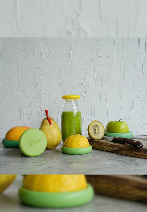 Foodhuggers - Food Huggers Silicone Airtight Food Covers Set of 5 - Sage Green