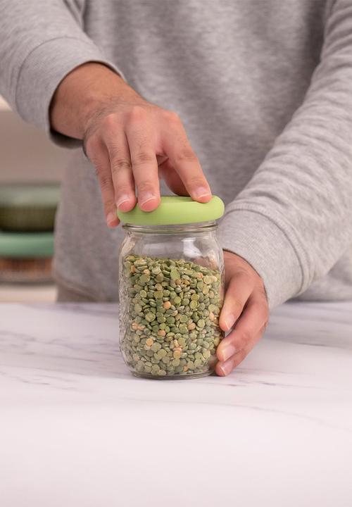 Foodhuggers - Food Huggers Silicone Airtight Food Covers Set of 5 - Sage Green