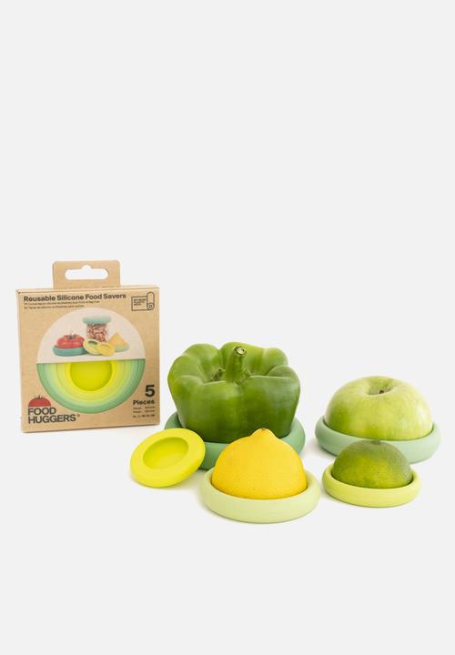 Foodhuggers - Food Huggers Silicone Airtight Food Covers Set of 5 - Sage Green