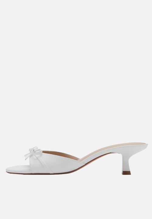 MANGO - Boleo open toe mule - white