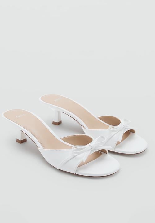MANGO - Boleo open toe mule - white