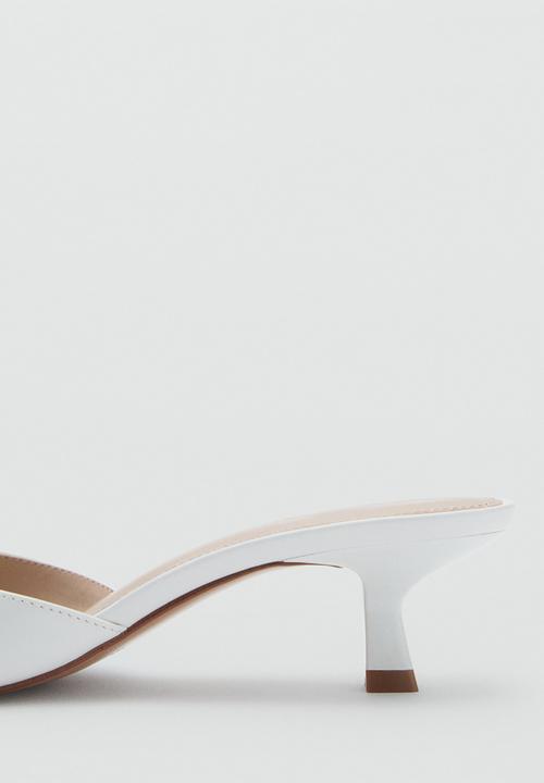 MANGO - Boleo open toe mule - white