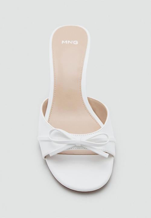 MANGO - Boleo open toe mule - white