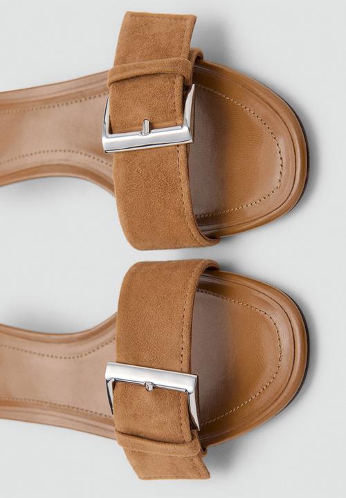 MANGO - Ted open toe mule - light/pastel brown