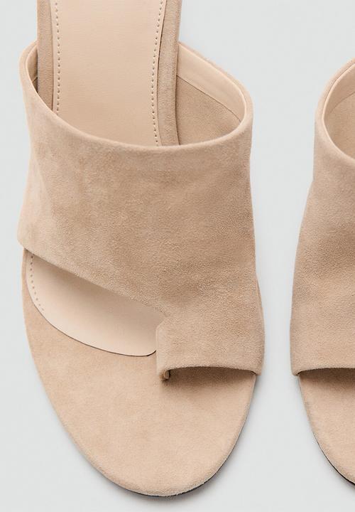 MANGO - Fing open toe mule - neutral