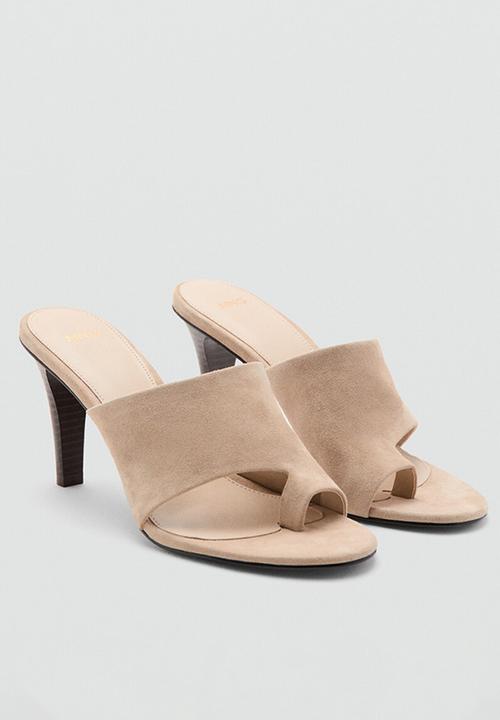 MANGO - Fing open toe mule - neutral
