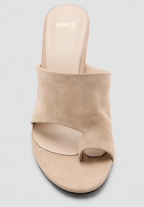 MANGO - Fing open toe mule - neutral
