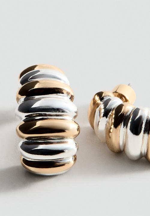 MANGO - Bicolor Earrings - Gold