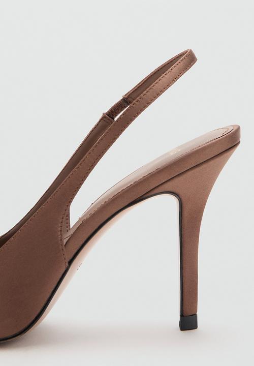 MANGO - Laurel closed toe slingback - dark brown