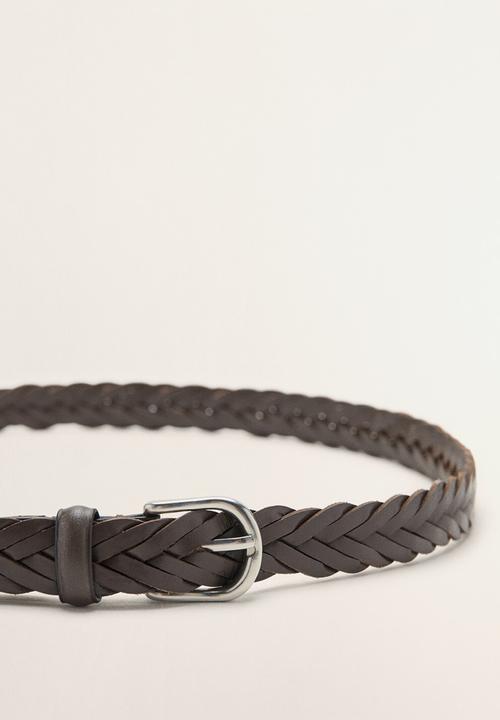 MANGO - Trenza Belt - Brown