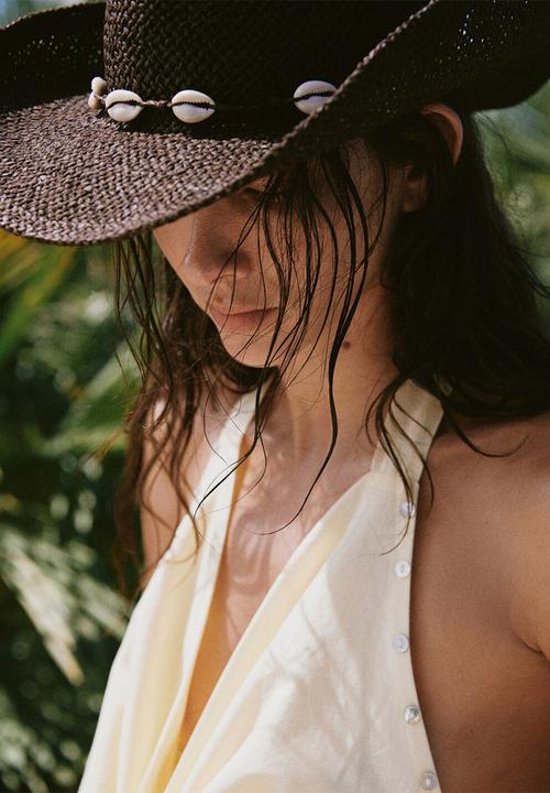 MANGO - Montana Hat- Dark Brown