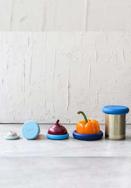 Foodhuggers - Food Huggers Silicone Airtight Food Covers Set of 5 - Ice Blue