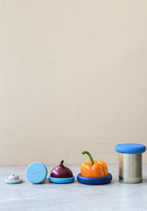 Foodhuggers - Food Huggers Silicone Airtight Food Covers Set of 5 - Ice Blue