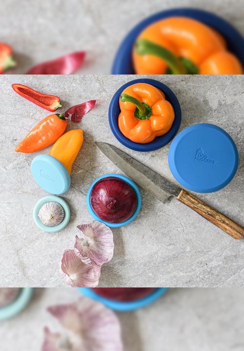 Foodhuggers - Food Huggers Silicone Airtight Food Covers Set of 5 - Ice Blue