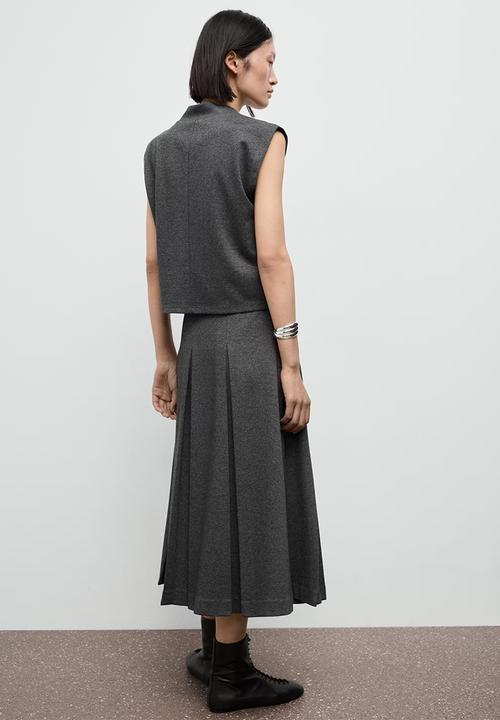 MANGO - Skirt clinto - gray