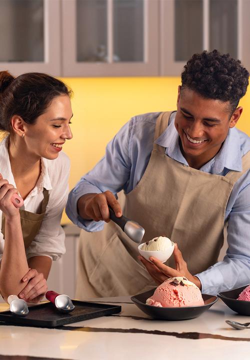 Zyliss - Zyliss Ice Cream Scoop - white speckle