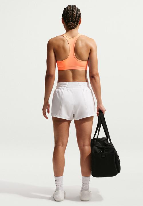 Nike - W Nk Swsh Med Spt Bra - Orange Pulse/White