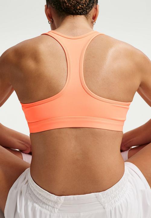 Nike - W Nk Swsh Med Spt Bra - Orange Pulse/White
