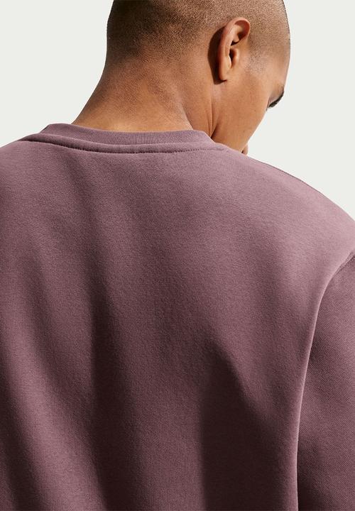 Nike - NSW Club BB Crew Sweatshirt - Brown Crimson