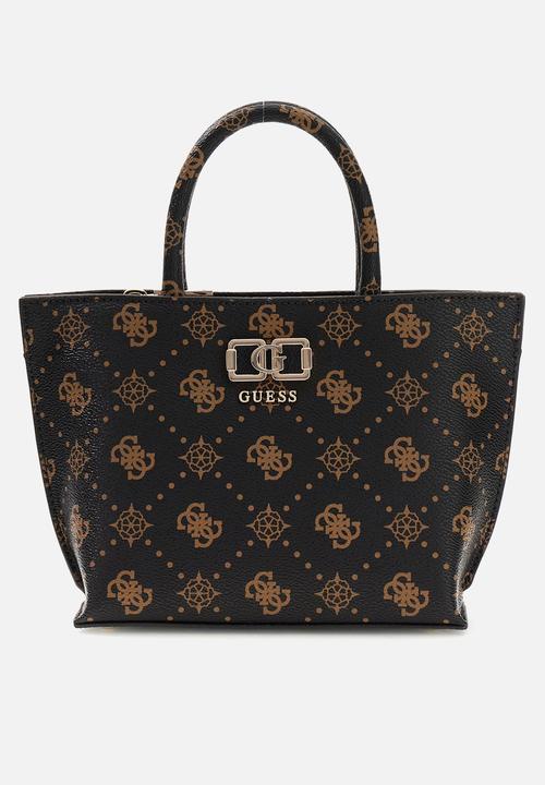 GUESS - Emelie Logo Mini Tote Bag- Espresso Logo