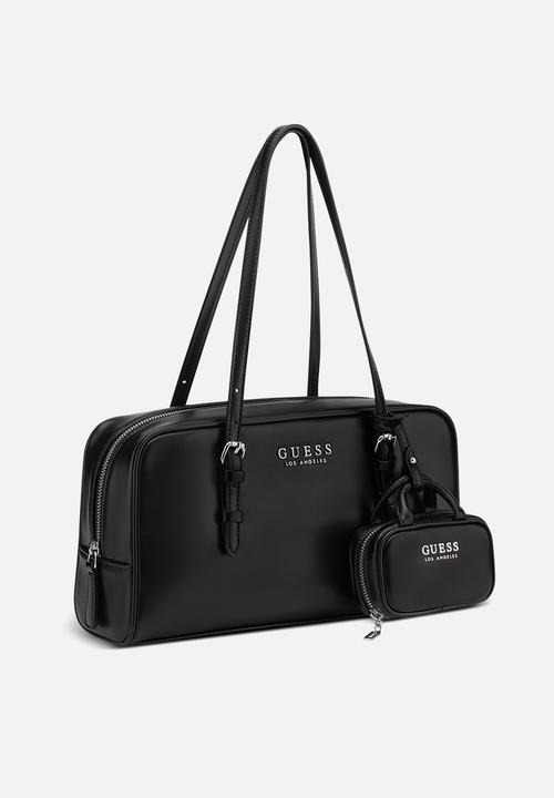 GUESS - Justina Shoulder Satchel Bag- Black