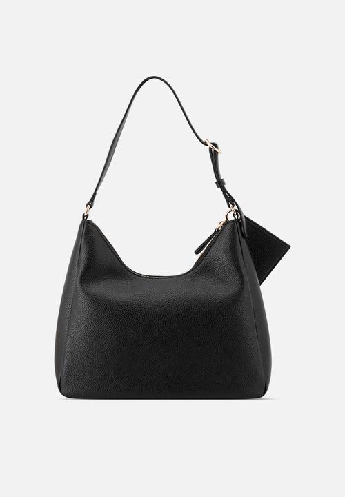 GUESS - Wells Shoulder Satchel Bag - Black