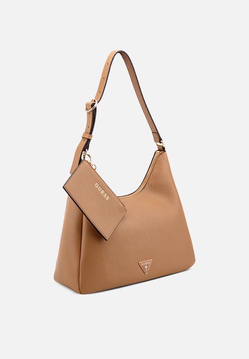 GUESS - Wells Shoulder Satchel Bag- Saddle Tan