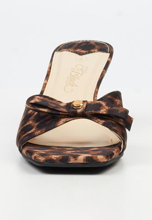Miss Black - Eldora 1 open toe mule - leopard