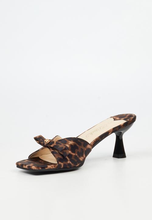 Miss Black - Eldora 1 open toe mule - leopard