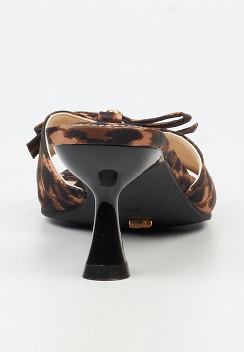 Miss Black - Eldora 1 open toe mule - leopard