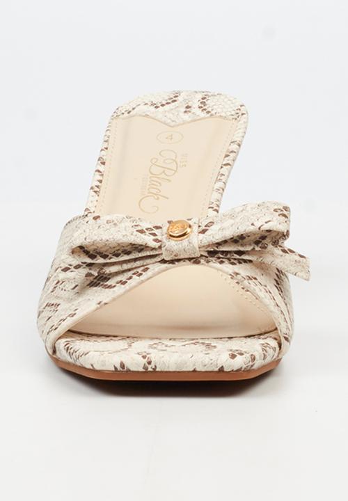 Miss Black - Eldora 1 open toe mule - snake