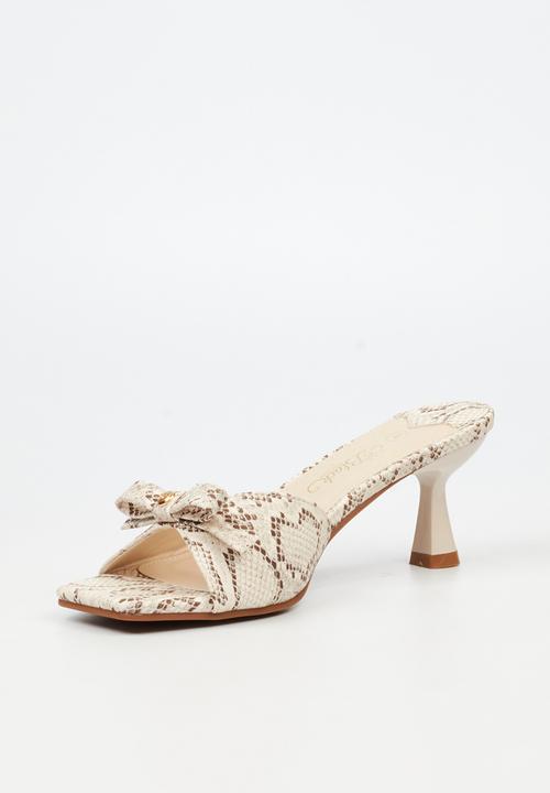 Miss Black - Eldora 1 open toe mule - snake